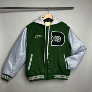 letterman jacket genuine leather sleeves